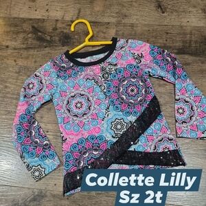 Collette Lilly boutique baby girl top sz 2t